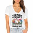 Call Me Old Seniors Nostalgia Retro Humor Casual Women's Jersey Short Sleeve Deep V-Neck Tshirt