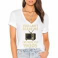 You Can't Scare Me I'm From The 1900s Television Retro Premium Women's Jersey Short Sleeve Deep V-Neck Tshirt