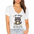 Cat Glasses Coffe Books I Am Awake Please Respect My Privacy Women's Jersey Short Sleeve Deep V-Neck Tshirt Cat Glasses Coffe Books I Am Awake Please Respect My Privacy Women's Jersey Short Sleeve Deep V-Neck Tshirt
