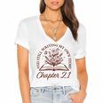 Chapter 21 Book Readers Flower Lovers 21st Birthday Girls Women's Jersey Short Sleeve Deep V-Neck Tshirt Chapter 21 Book Readers Flower Lovers 21st Birthday Girls Women's Jersey Short Sleeve Deep V-Neck Tshirt