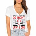 Christian Lawyer Attorney Law Student Graduation Exam Women's Jersey Short Sleeve Deep V-Neck Tshirt