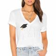 Class Of 2017 Senior Graduation Women's Jersey Short Sleeve Deep V-Neck Tshirt