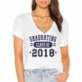 Class Of 2018 Shirts For Seniors Graduation Women's Jersey Short Sleeve Deep V-Neck Tshirt