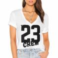 Class Of 2023 Seniors 23 Senior Graduation Idea Women's Jersey Short Sleeve Deep V-Neck Tshirt