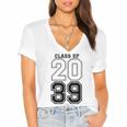 Class Of 2039 Blue Graduation Senior Student Tee Women's Jersey Short Sleeve Deep V-Neck Tshirt