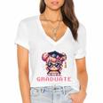 Classic I'm From The 1900s Retro Games Graduating Girl Premium Women's Jersey Short Sleeve Deep V-Neck Tshirt