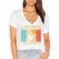 I Like Coffee And Maybe 3 People Introvert Anti-Social Raglan Baseball Tee Women's Jersey Short Sleeve Deep V-Neck Tshirt I Like Coffee And Maybe 3 People Introvert Anti-Social Raglan Baseball Tee Women's Jersey Short Sleeve Deep V-Neck Tshirt