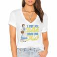 Disney Princess Belle I Put My Book Down For This Women's Jersey Short Sleeve Deep V-Neck Tshirt