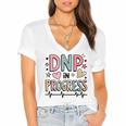 DNP In Progress Director Of Nursing Student Graduation Women's Jersey Short Sleeve Deep V-Neck Tshirt