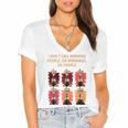 I Dont Like Morning People Introvert Coffee Lover Antisocial Premium Women's Jersey Short Sleeve Deep V-Neck Tshirt