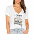 Dreams Of Music Mixtapes Retro Cassette Lifestyle Nostalgia Premium Tri-Blend Women's Jersey Short Sleeve Deep V-Neck Tshirt