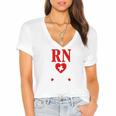 Earned It For Nurse Graduation Or RN LPN Nursing School Grad Women's Jersey Short Sleeve Deep V-Neck Tshirt
