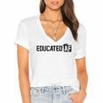 Educated Af GraduationShirt Women's Jersey Short Sleeve Deep V-Neck Tshirt