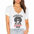 Educated Graduate 2019 Graduation CuteShirt Women's Jersey Short Sleeve Deep V-Neck Tshirt