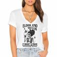 Elder Emo Club Skeleton Nostalgia It Wasn't a Phase Mom Women's Jersey Short Sleeve Deep V-Neck Tshirt Elder Emo Club Skeleton Nostalgia It Wasn't a Phase Mom Women's Jersey Short Sleeve Deep V-Neck Tshirt