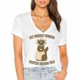 Ew People Ferret Saying Mask Introvert Ferrets Women's Jersey Short Sleeve Deep V-Neck Tshirt Ew People Ferret Saying Mask Introvert Ferrets Women's Jersey Short Sleeve Deep V-Neck Tshirt