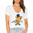 Flossing Pizza Dairy OIT For Dairy OIT Graduation Women's Jersey Short Sleeve Deep V-Neck Tshirt