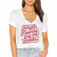 Forget Flowers Buy Me Books Women's Jersey Short Sleeve Deep V-Neck Tshirt Forget Flowers Buy Me Books Women's Jersey Short Sleeve Deep V-Neck Tshirt