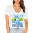 Frutiger Aero Aesthetic Tech Water Fishes Monitor Screen Raglan Baseball Tee Women's Jersey Short Sleeve Deep V-Neck Tshirt Frutiger Aero Aesthetic Tech Water Fishes Monitor Screen Raglan Baseball Tee Women's Jersey Short Sleeve Deep V-Neck Tshirt