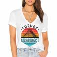 Future Archaeologist Pyramid Archaeology Student Graduation Women's Jersey Short Sleeve Deep V-Neck Tshirt