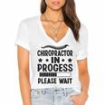 Future Chiropractor Graduation Chiropractic Student Graduate Women's Jersey Short Sleeve Deep V-Neck Tshirt