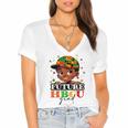 Future HBCU Grad History Boys Kids Graduation HBCU Women's Jersey Short Sleeve Deep V-Neck Tshirt