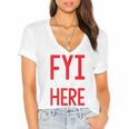 Fyi Introvert Here Raglan Baseball Tee Women's Jersey Short Sleeve Deep V-Neck Tshirt