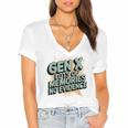 Gen X Lots Of Memories No Evidence Nostalgia Throwback Quote Women's Jersey Short Sleeve Deep V-Neck Tshirt Gen X Lots Of Memories No Evidence Nostalgia Throwback Quote Women's Jersey Short Sleeve Deep V-Neck Tshirt