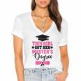 This Girl Got Her Masters Degree Graduation Mastered It 2024 Women's Jersey Short Sleeve Deep V-Neck Tshirt