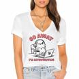 Go Away I´m Introverting Stay Home Socially Awkward Women's Jersey Short Sleeve Deep V-Neck Tshirt Go Away I´m Introverting Stay Home Socially Awkward Women's Jersey Short Sleeve Deep V-Neck Tshirt