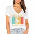 I Like Golf And Maybe 3 People Introvert Women's Jersey Short Sleeve Deep V-Neck Tshirt I Like Golf And Maybe 3 People Introvert Women's Jersey Short Sleeve Deep V-Neck Tshirt