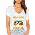 Goodbye 3rd Grade Graduation To 4th Grade First Summer Beach Women's Jersey Short Sleeve Deep V-Neck Tshirt