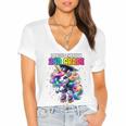 Graduation 2nd Grade Unicorn Roller Skate Girls Grad Women's Jersey Short Sleeve Deep V-Neck Tshirt