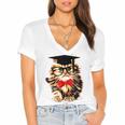 Graduation Cat Class Of 2023 Women's Jersey Short Sleeve Deep V-Neck Tshirt