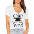 Graduation Grad Squad Women's Jersey Short Sleeve Deep V-Neck Tshirt