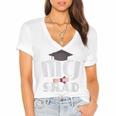 Graduation Masters Criminal Justice Premium Tri-Blend Women's Jersey Short Sleeve Deep V-Neck Tshirt