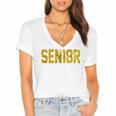 Graduation Party SEN18R Senior 2018 High School T-Shirt Women's Jersey Short Sleeve Deep V-Neck Tshirt