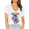 Graduation Preschool Unicorn Roller Skate Girls Pre-K Grad Women's Jersey Short Sleeve Deep V-Neck Tshirt