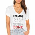 GraduationShirt I'm Like 2018 Done Class Of Women's Jersey Short Sleeve Deep V-Neck Tshirt