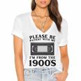 Over The Hill Please Be Patient I'm From The 1900s VHS Premium Tri-Blend Women's Jersey Short Sleeve Deep V-Neck Tshirt Over The Hill Please Be Patient I'm From The 1900s VHS Premium Tri-Blend Women's Jersey Short Sleeve Deep V-Neck Tshirt