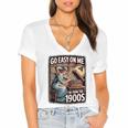 I'm From The 1900s Vinyl Record Lover For Women Raglan Baseball Tee Women's Jersey Short Sleeve Deep V-Neck Tshirt