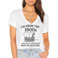 I'm From The 1900s And Yes It's Definitely Past By Bedtime Women's Jersey Short Sleeve Deep V-Neck Tshirt