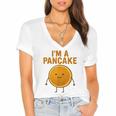 I’m a Pancake Meme For Nostalgia And Sci-Fi Fan Women's Jersey Short Sleeve Deep V-Neck Tshirt