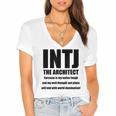 INTJ Architect Personality Introvert Sarcastic Women's Jersey Short Sleeve Deep V-Neck Tshirt