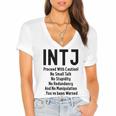 INTJ Rules Architect Personality Type Introvert Women's Jersey Short Sleeve Deep V-Neck Tshirt