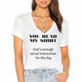 Introvert “You Read My Shirt” Tee T-Shirt Women's Jersey Short Sleeve Deep V-Neck Tshirt Introvert “You Read My Shirt” Tee T-Shirt Women's Jersey Short Sleeve Deep V-Neck Tshirt