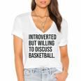 Introverted Basketball Player Basketball Introvert Women's Jersey Short Sleeve Deep V-Neck Tshirt Introverted Basketball Player Basketball Introvert Women's Jersey Short Sleeve Deep V-Neck Tshirt