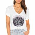 Introverts Unite Quirky Solitude Women's Jersey Short Sleeve Deep V-Neck Tshirt