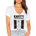 Irony Sarcasm Introvert Dry Humor Cartoon Comic Geek Nerd Women's Jersey Short Sleeve Deep V-Neck Tshirt Irony Sarcasm Introvert Dry Humor Cartoon Comic Geek Nerd Women's Jersey Short Sleeve Deep V-Neck Tshirt
