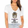 It's Miss Ms Mrs Dr Actually Doctor Graduation Appreciation Women's Jersey Short Sleeve Deep V-Neck Tshirt